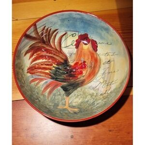 Decorative Certified International Le Rooster Serving Bowl‎ Farmhouse Kitchen